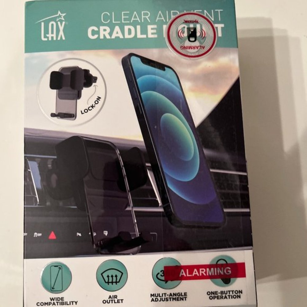 Cradle Phone Mount‎ for Car Universal Air Vent Holder - Clear (NEW/e/x)